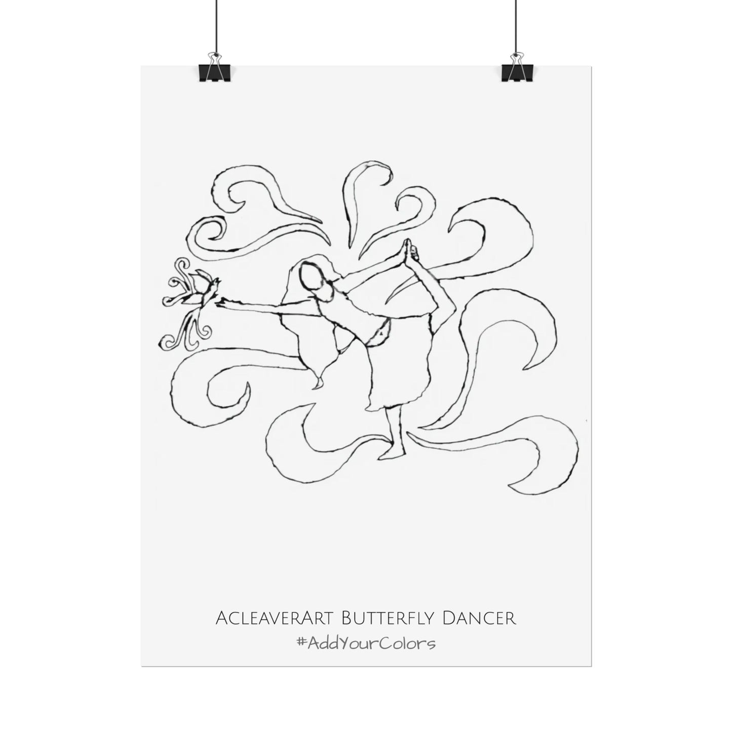 Butterfly Dancer #AddYourColors Posters
