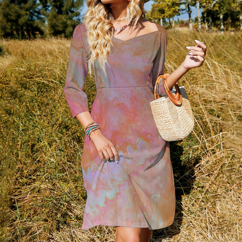 Sweetheart Knot Flare Dress Standing Ovation Series