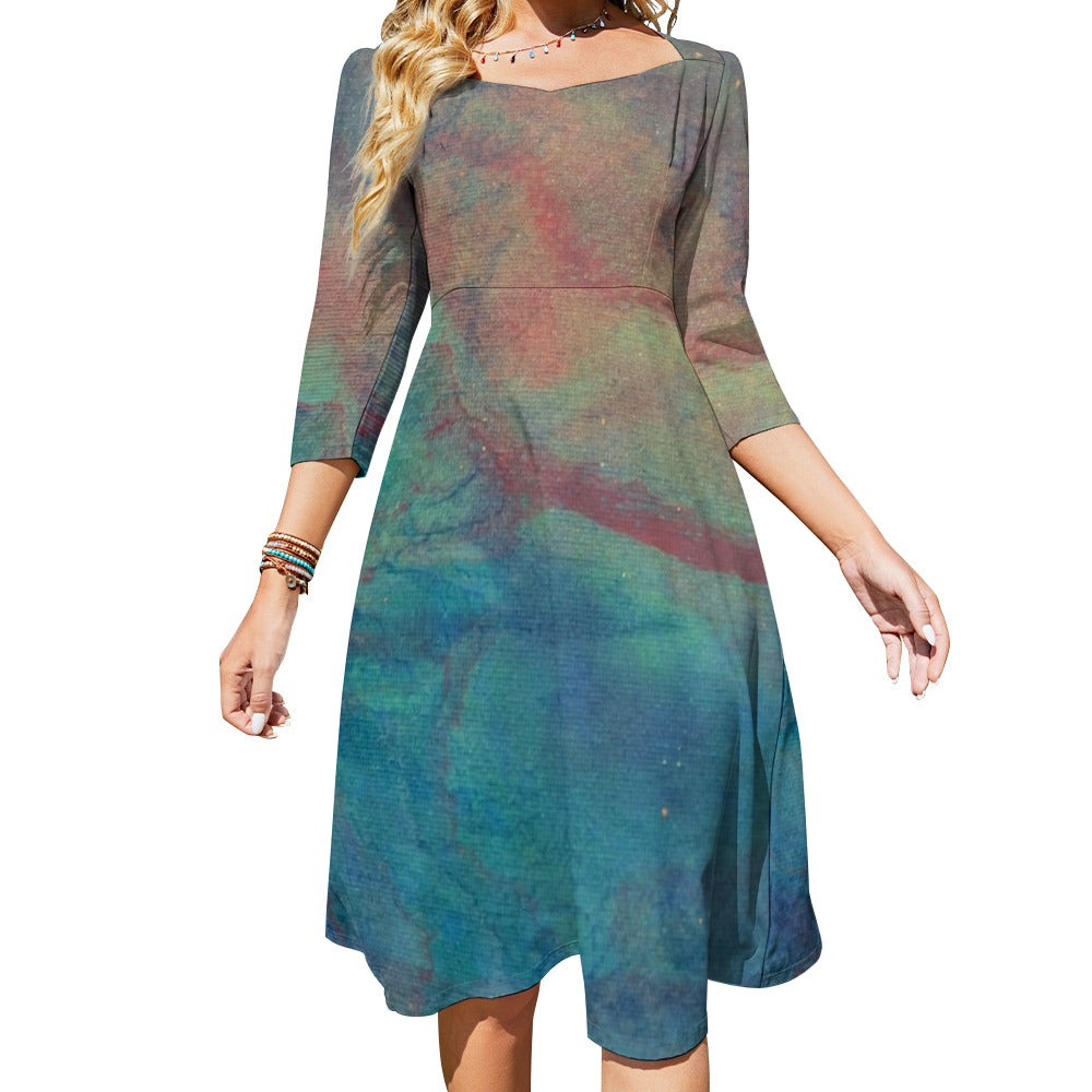 Sweetheart Knot Flare Dress Intermission Blues Series