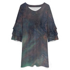 Lotus Leaf Sleeve Dress Intermission Blues Series