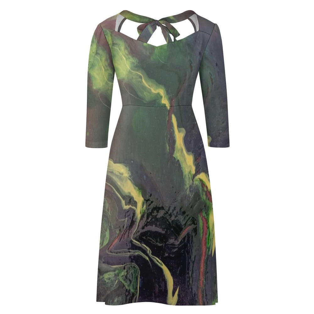 Sweetheart Knot Flare Dress Intermission Blues Series