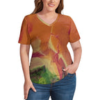 Women’s Printed V-Neck Tee Standing Ovation Series