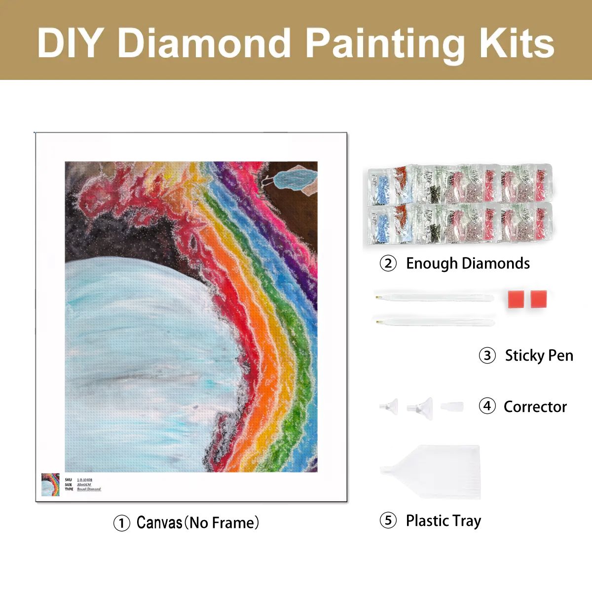 DIY Diamond Painting Silent Rainbow