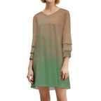 Lotus Leaf Sleeve Dress Standing Ovation Series