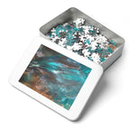 Boy in the Woods Jigsaw Puzzle with Tin