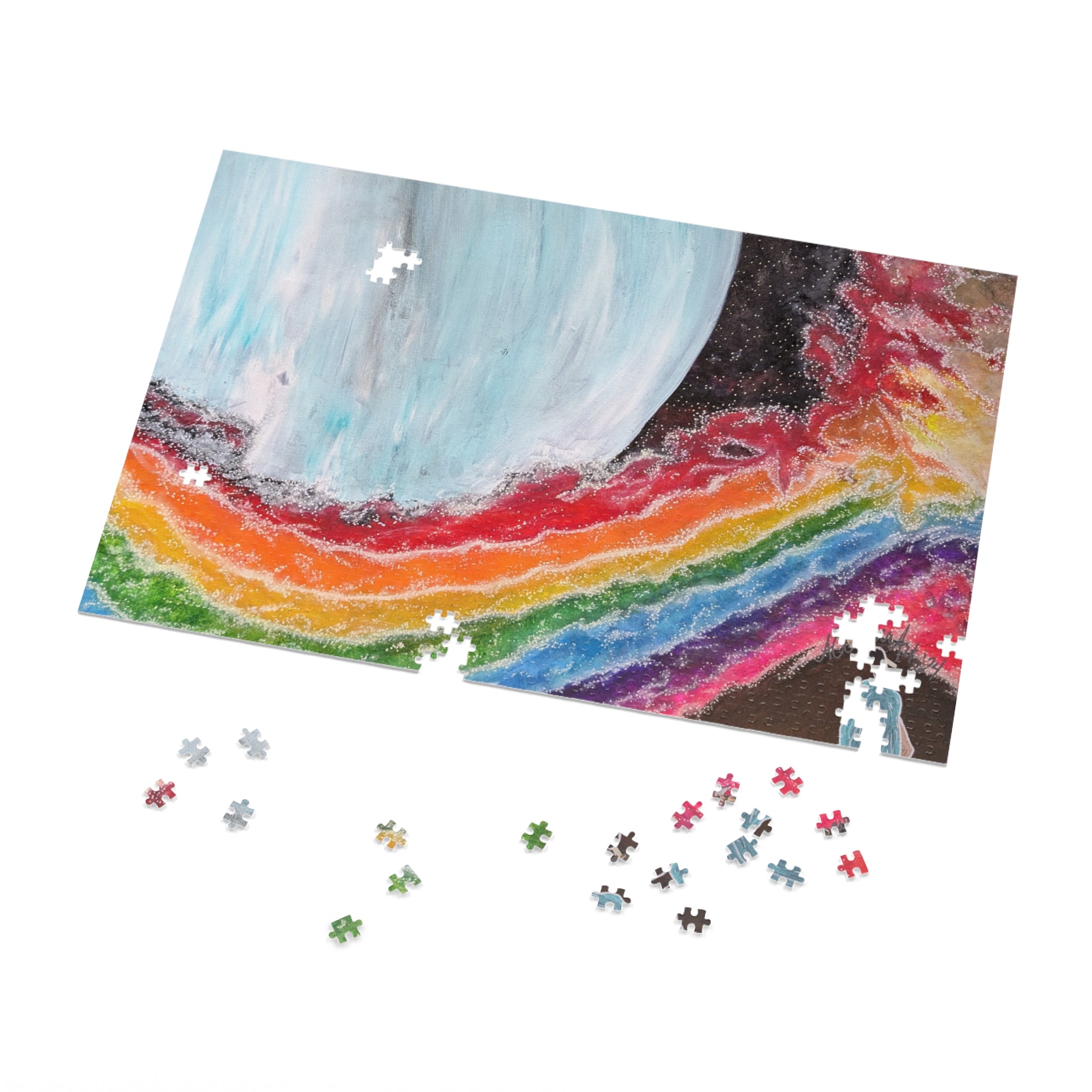 Silent Rainbow Jigsaw Puzzle with Tin