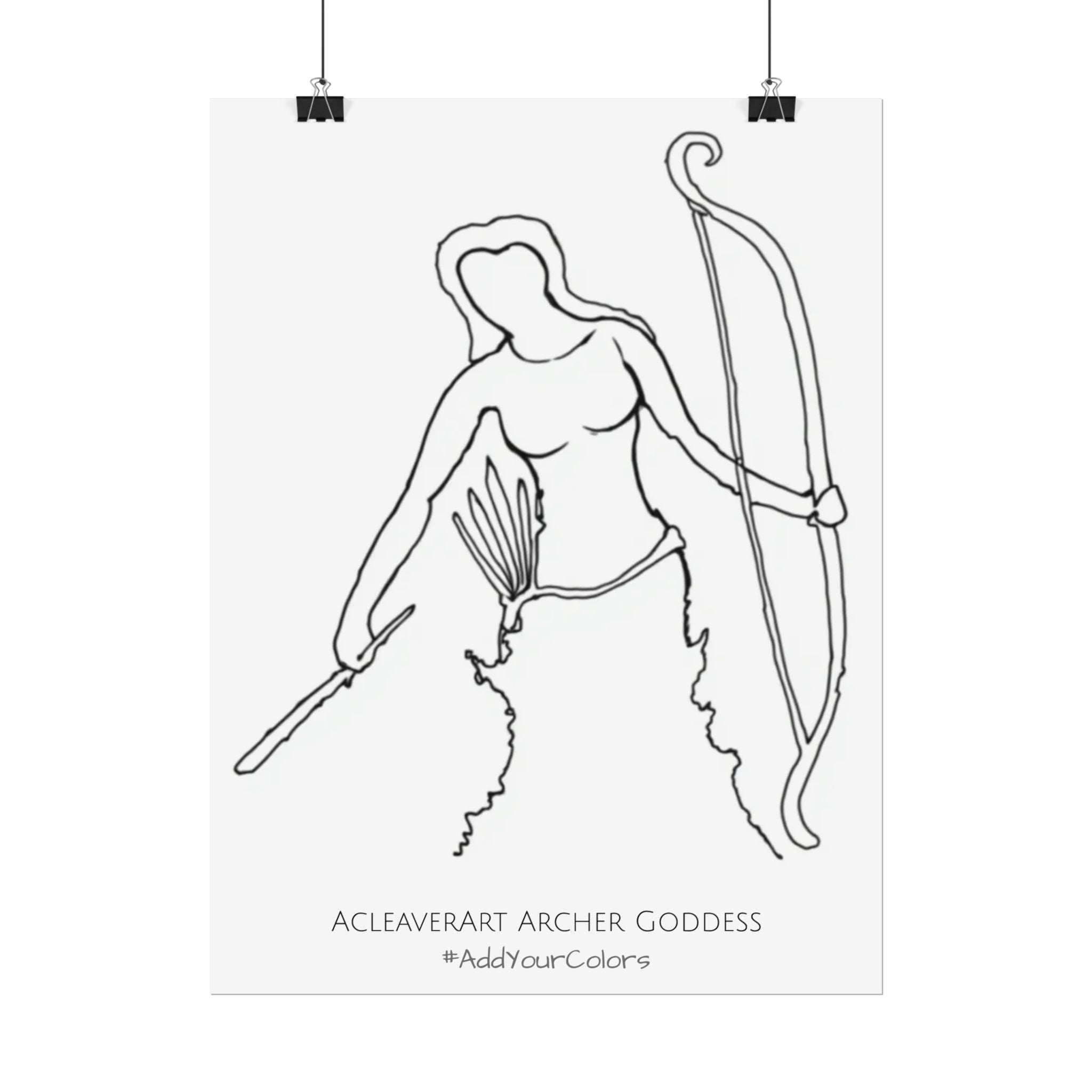 Archer Goddess #AddYourColors Posters