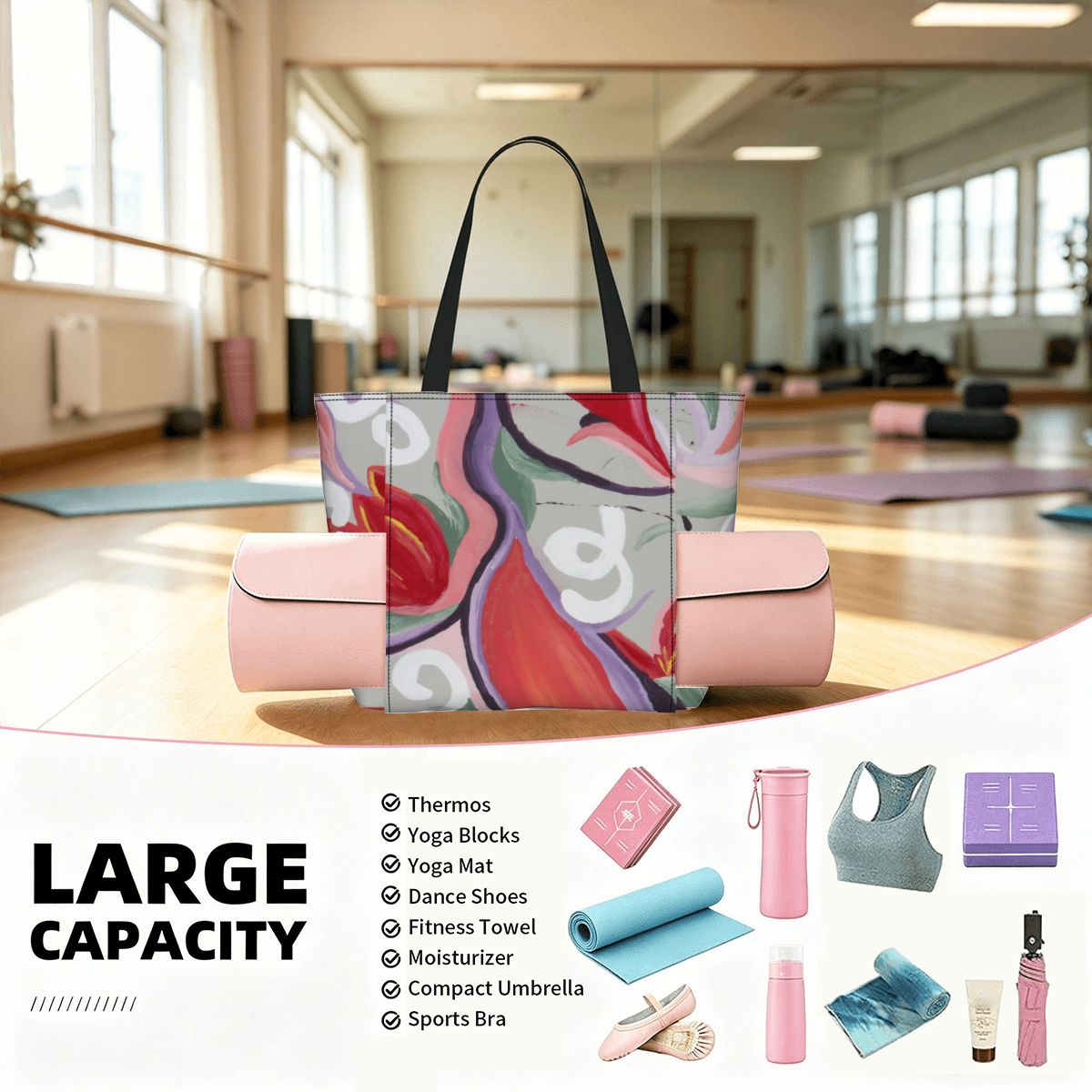Artful Yoga Tote Bag