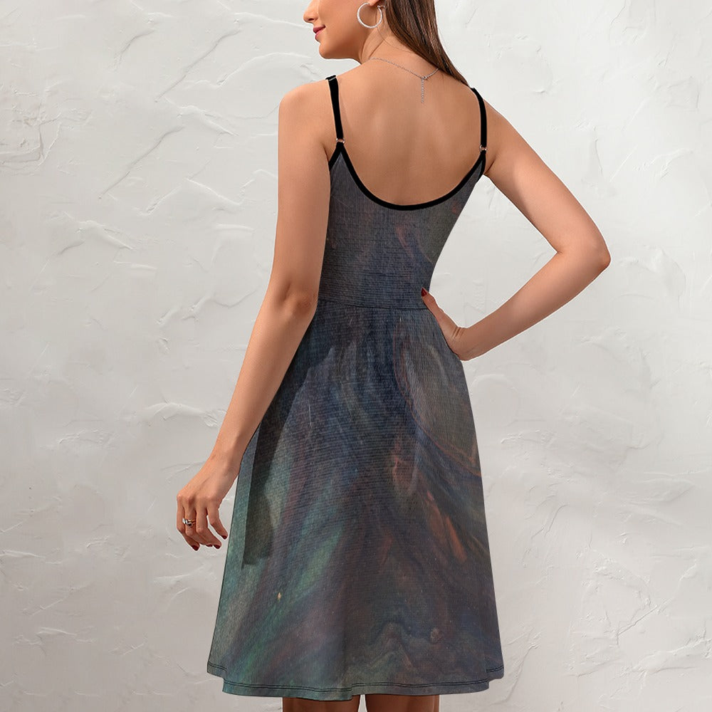 Women's Elegant Suspender Dress Intermission Blues Series