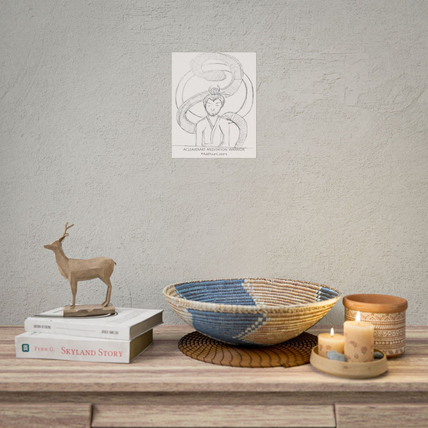 Meditation Warrior #AddYourColors Posters