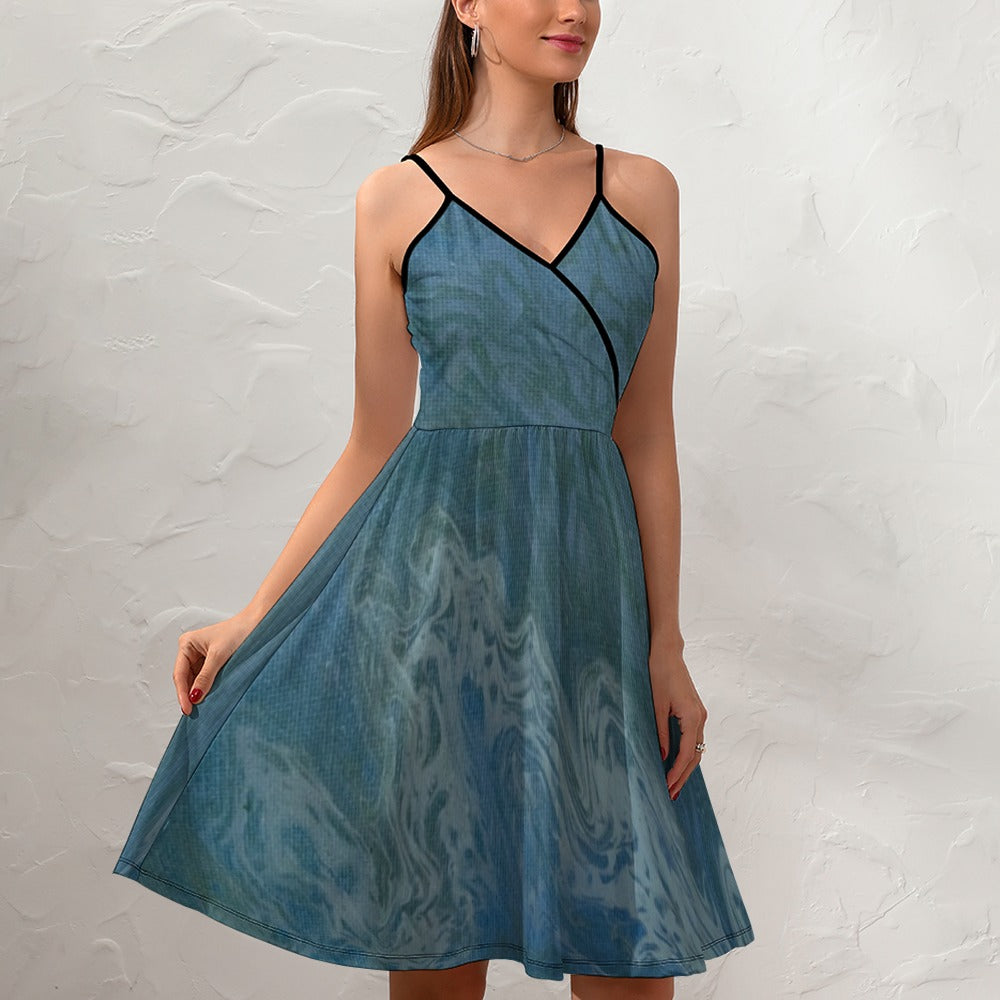 Women's Elegant Suspender Dress Intermission Blues Series