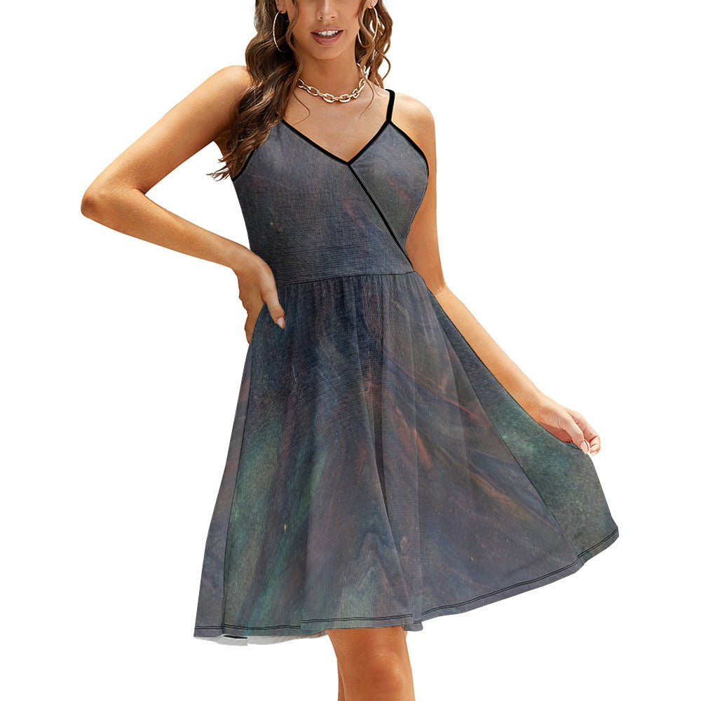 Women's Elegant Suspender Dress Intermission Blues Series