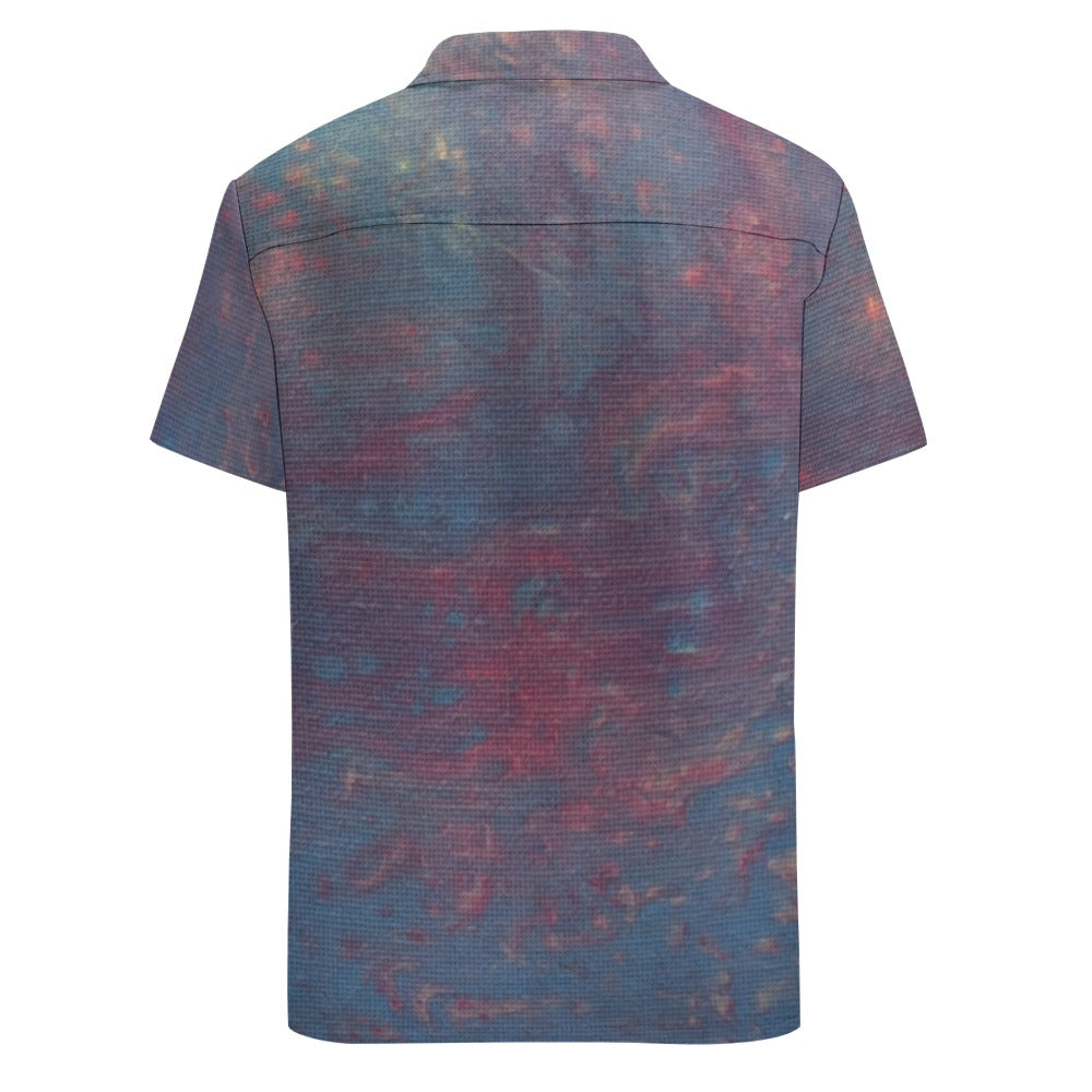 Men’s Short Sleeve Button Down Shirt Intermission Blues