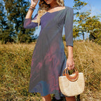 Sweetheart Knot Flare Dress