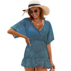 Ladies Thin Short Sleeve Cover-Up Dress Intermission Blues Series