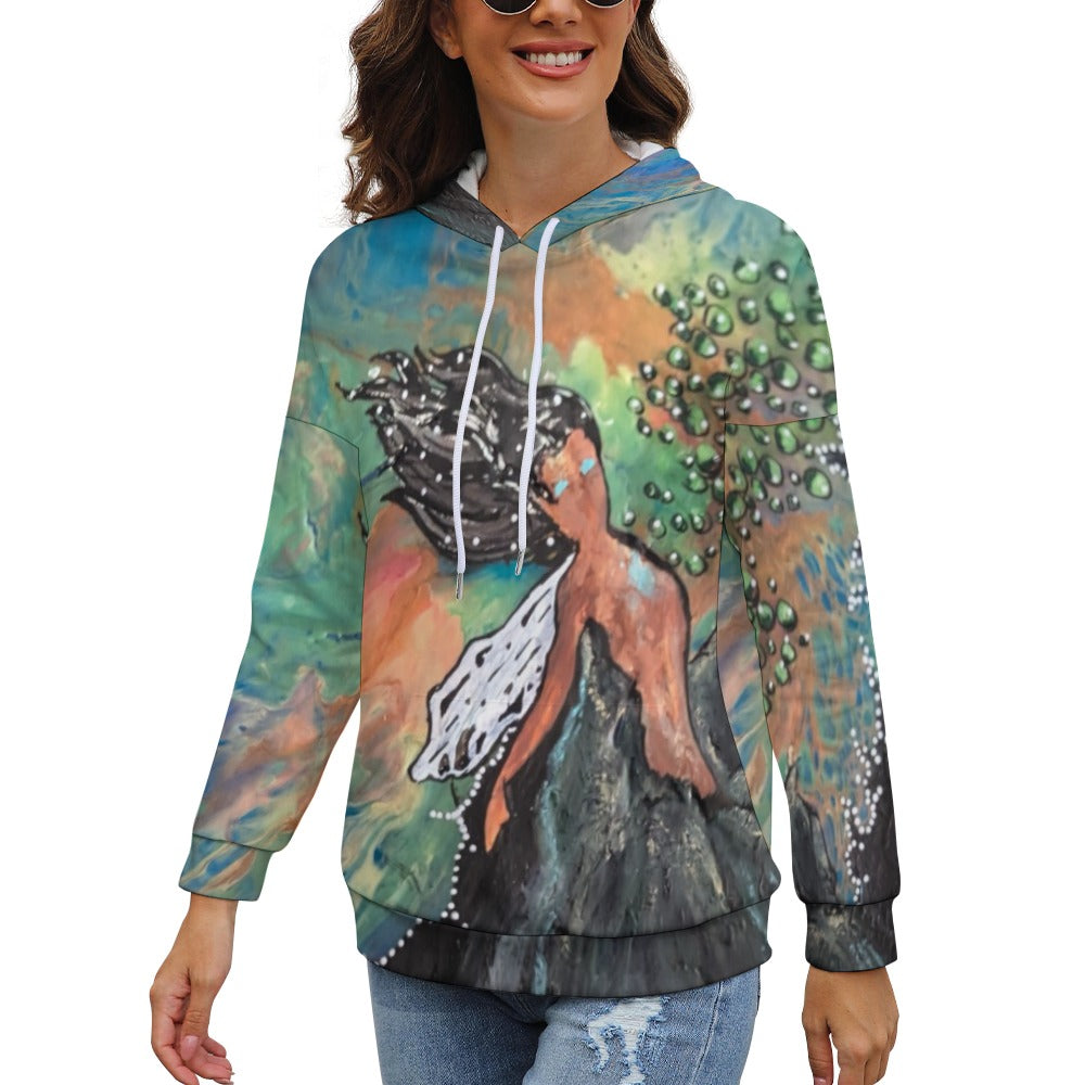 Dropped Sleeve Hoodie Blooming Into Truth
