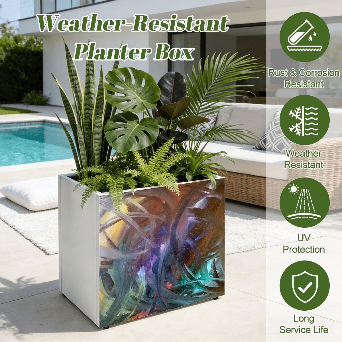Outdoor Metal Art Planter – Artist Edition Abstracted