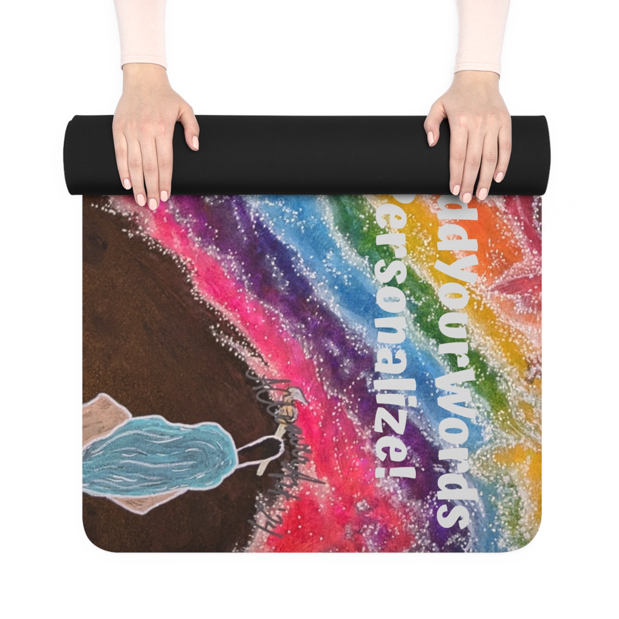 Silent Rainbow Rubber Yoga Mat