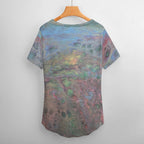 Women’s Printed V-Neck Tee Intermission Blues