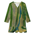 Long-sleeved V-neck Ruffle Dress Standing Ovation Series