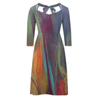 Sweetheart Knot Flare Dress