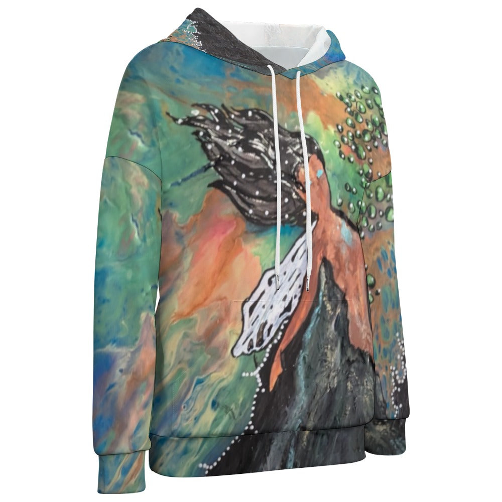 Dropped Sleeve Hoodie Blooming Into Truth