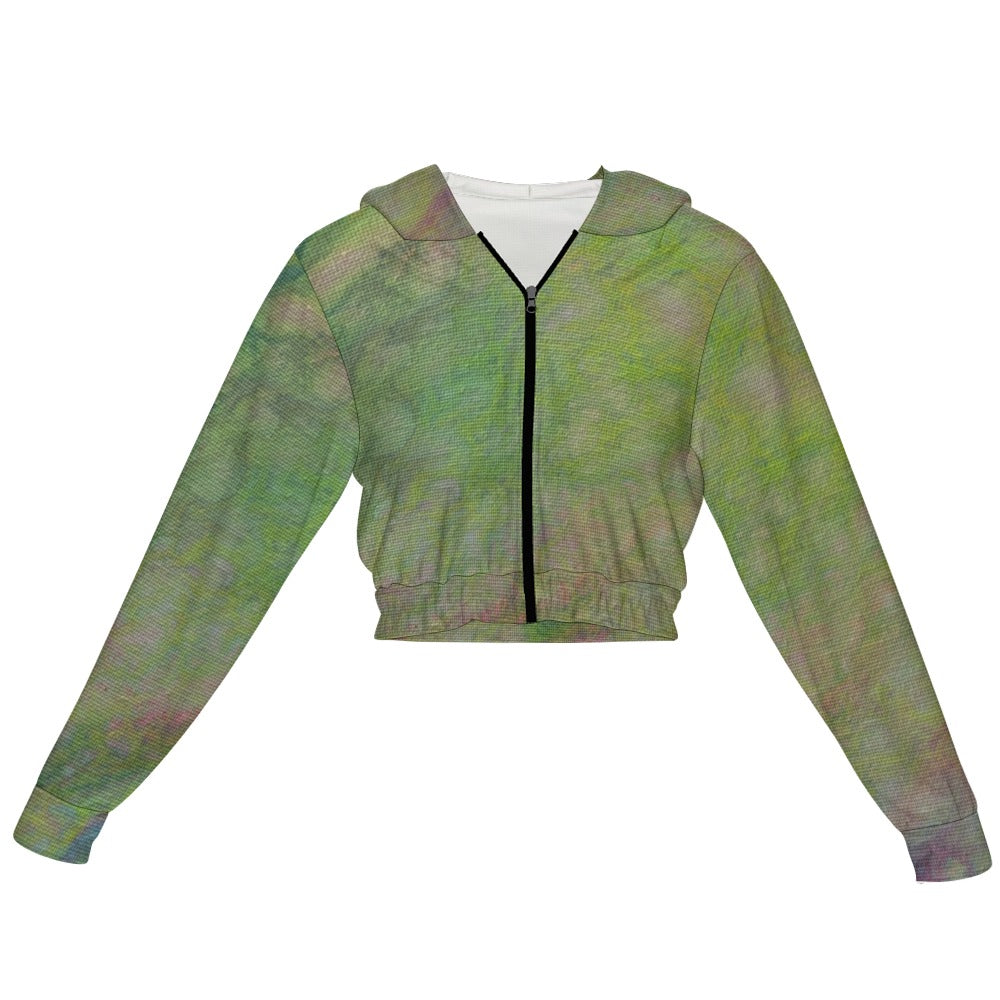 Women’s Cropped Zip Jacket Electric Meadow