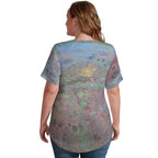 Women’s Printed V-Neck Tee Intermission Blues