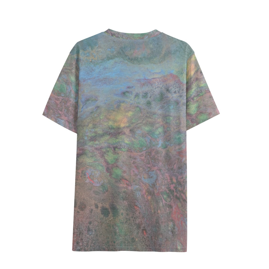 Midnight Bloom Eco-friendly Unisex V-neck T-Shirt