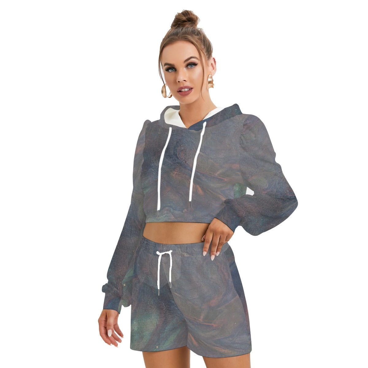 After the Current Fleece Hoodie + Shorts Set