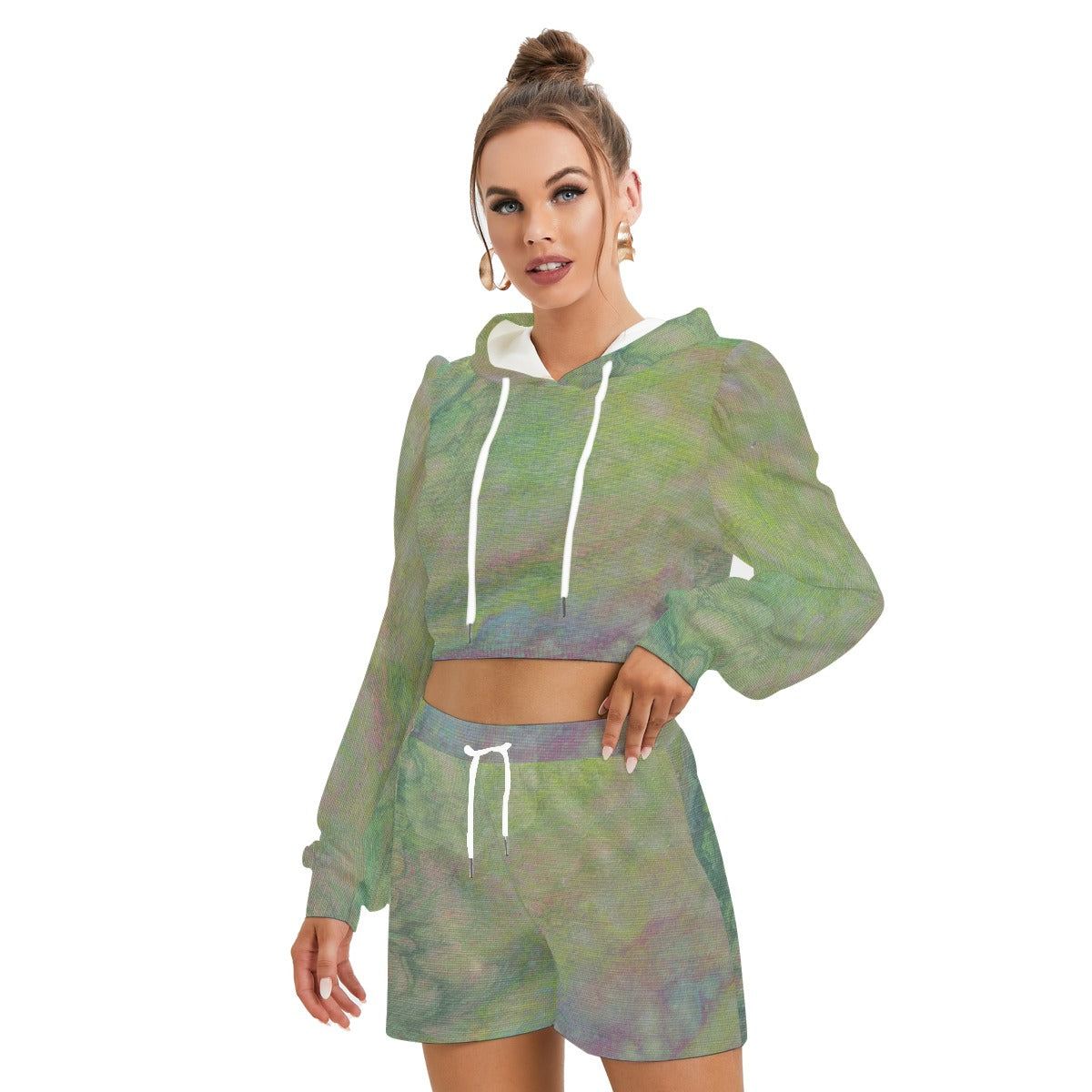 Electric Meadow Fleece Hoodie + Shorts Set