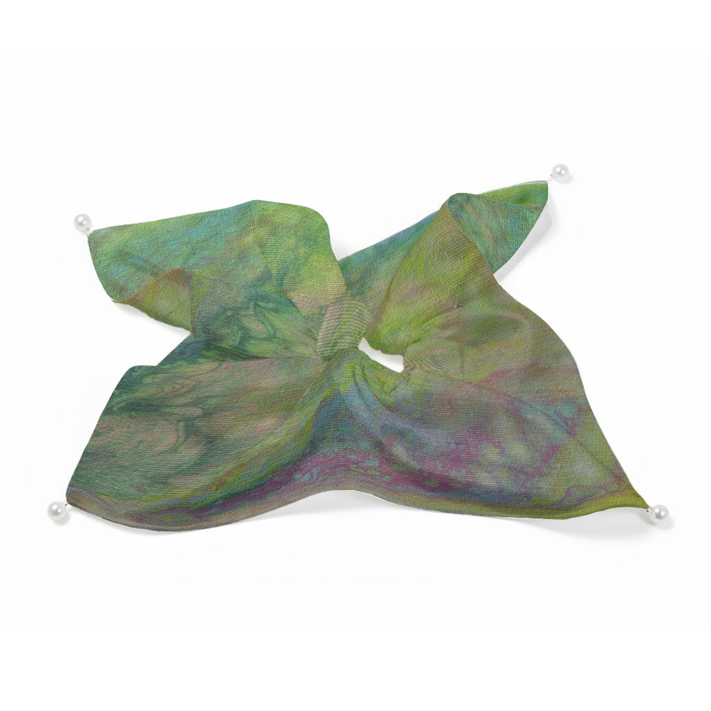 Electric Meadow Satin Pearl Hair Tie
