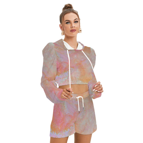 Afterlight Bloom Fleece Hoodie + Shorts Set