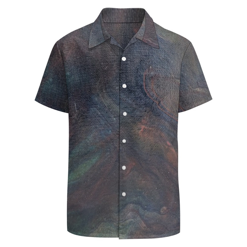 Men’s Short Sleeve Button Down Shirt Intermission Blues