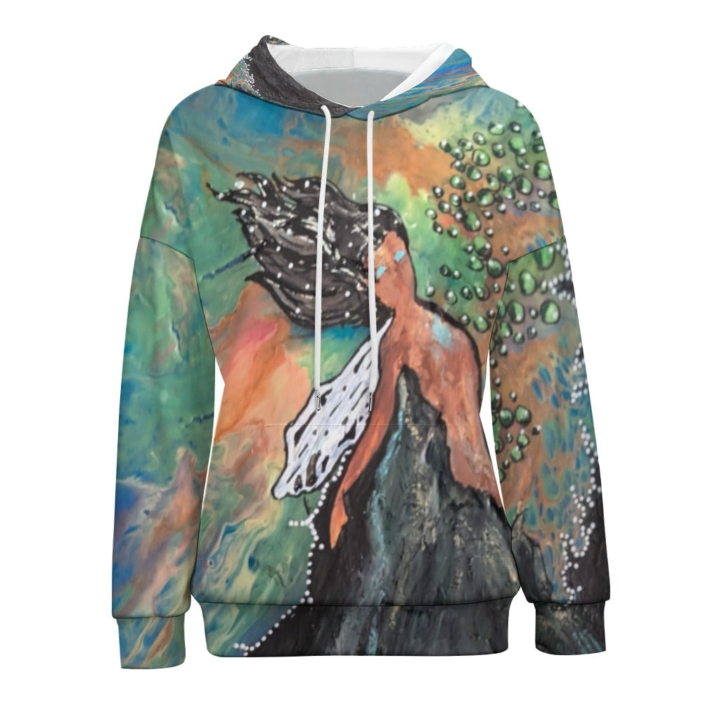 Dropped Sleeve Hoodie Blooming Into Truth