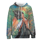 Dropped Sleeve Hoodie Blooming Into Truth