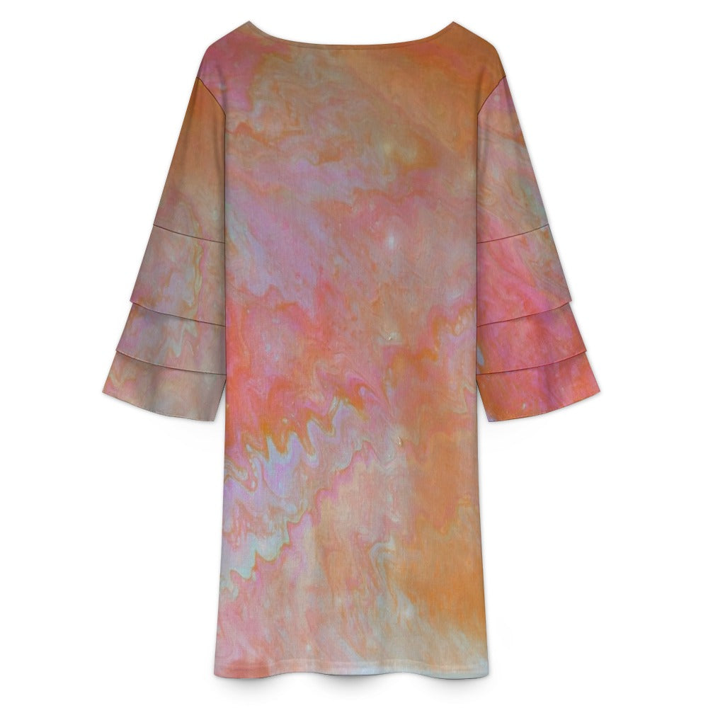Lotus Leaf Sleeve Dress Standing Ovation Series