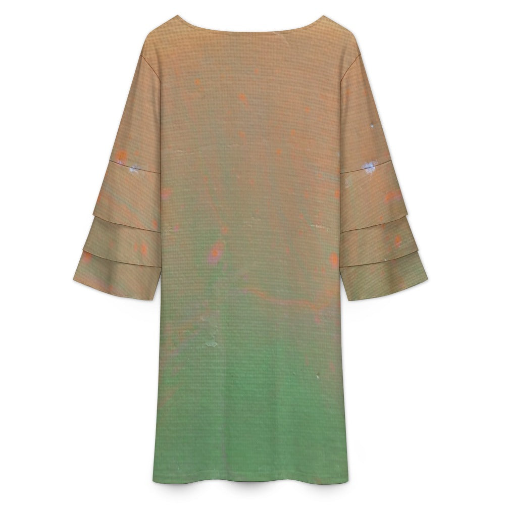 Lotus Leaf Sleeve Dress Standing Ovation Series