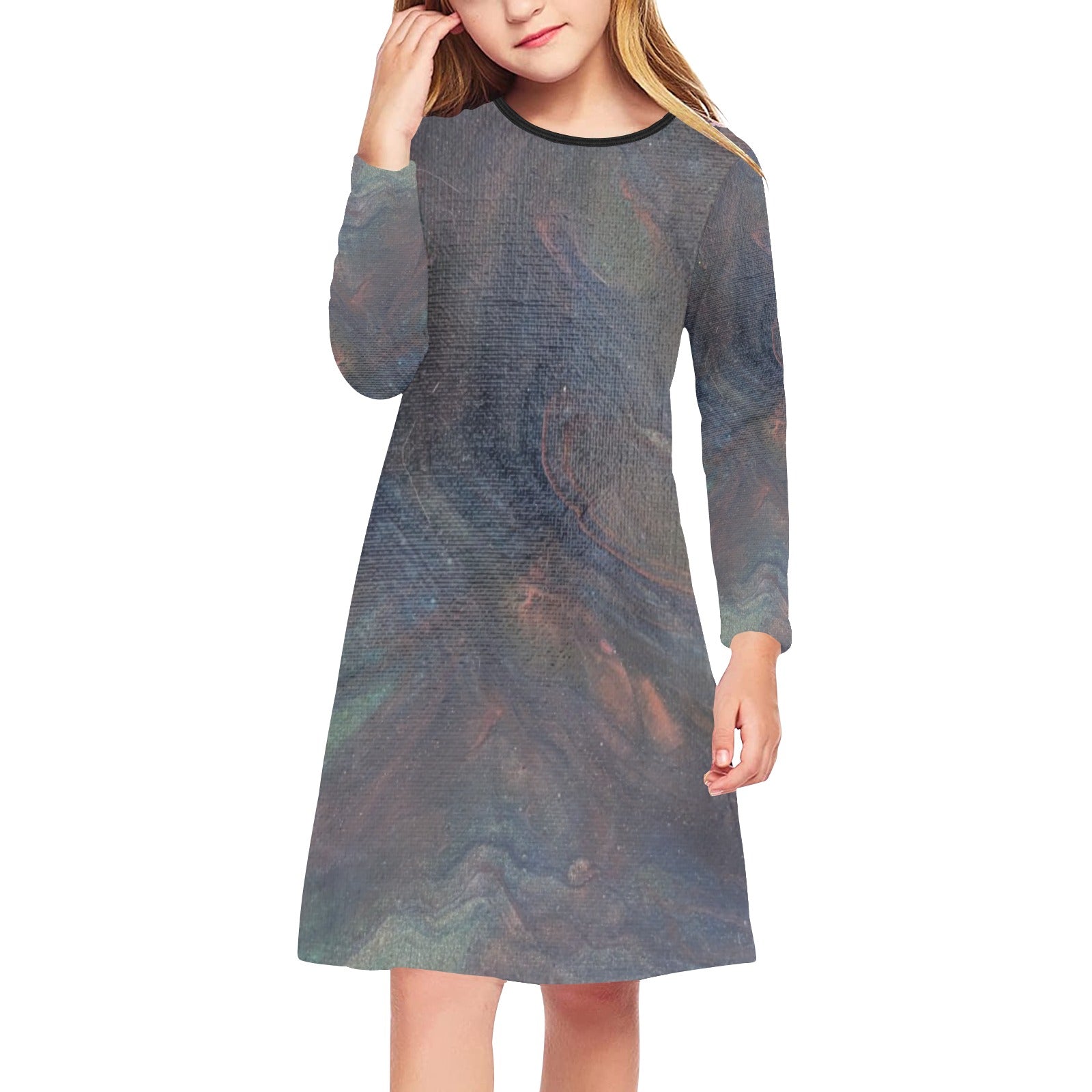 Girls' Long Sleeve Match Me Dress Break Out Edition
