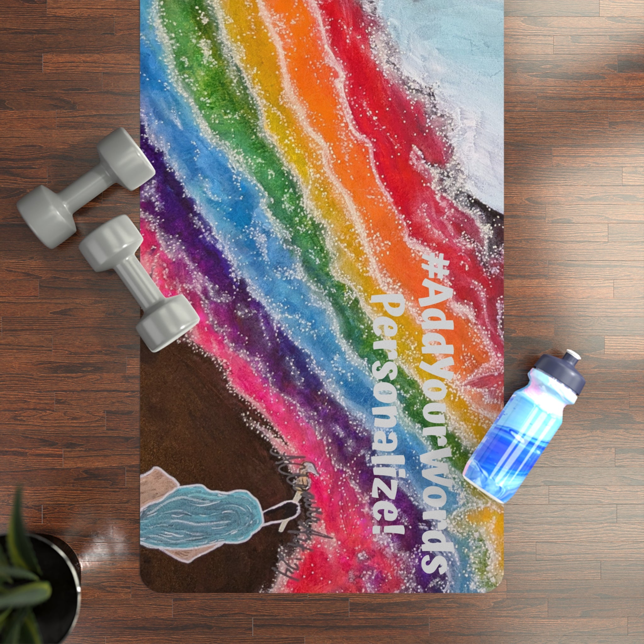 Silent Rainbow Rubber Yoga Mat