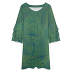 Lotus Leaf Sleeve Dress Standing Ovation Series