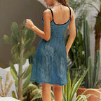 Women's Elegant Suspender Dress Intermission Blues Series