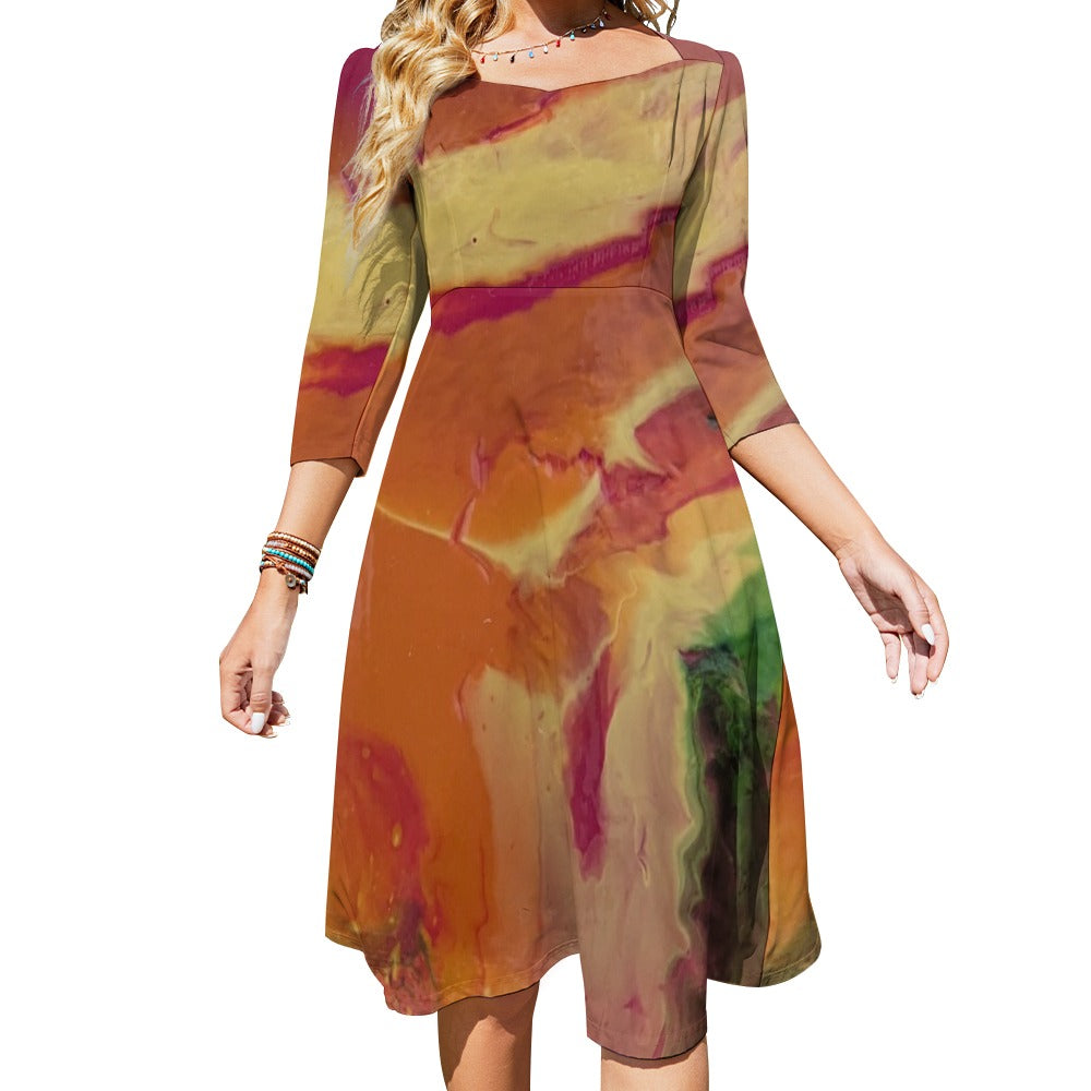Sweetheart Knot Flare Dress Standing Ovation Series