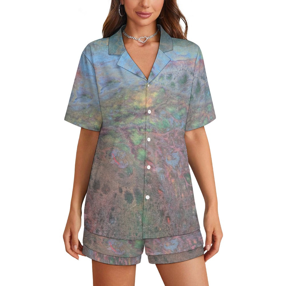 Women’s Short Sleeve Pajama Set Intermission Blues