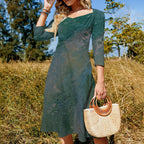 Sweetheart Knot Flare Dress