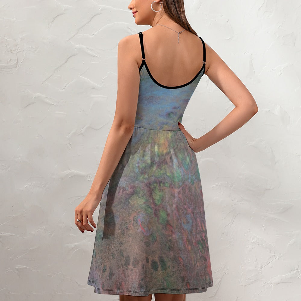 Women's Elegant Suspender Dress Intermission Blues Series