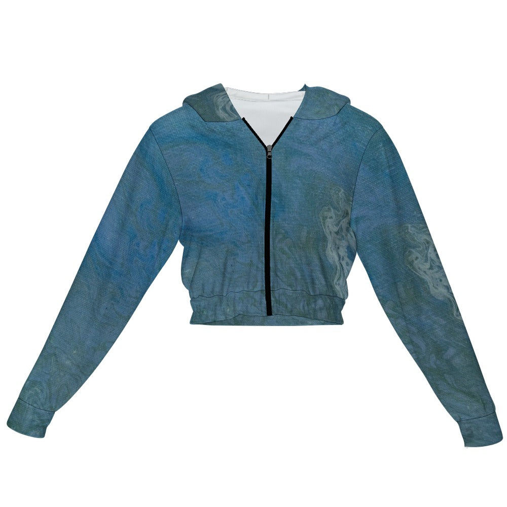 Women’s Cropped Zip Jacket Intermission Blues