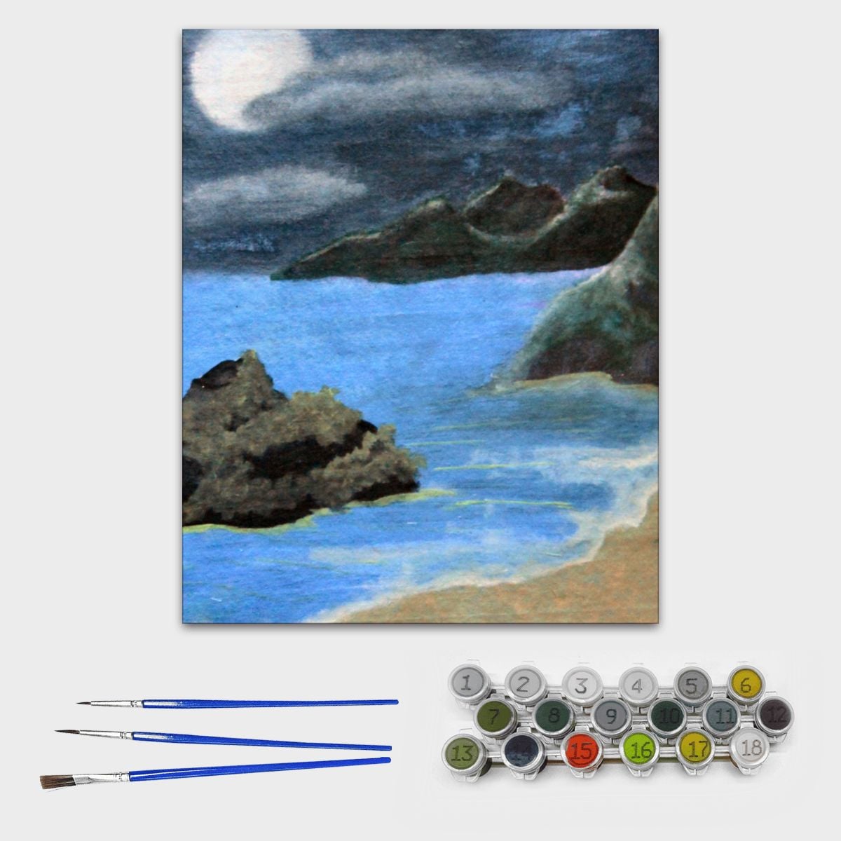Paint by Numbers Kit Moonlit beach
