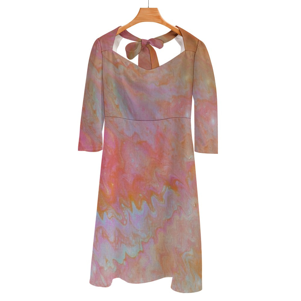 Sweetheart Knot Flare Dress Standing Ovation Series