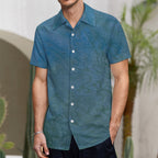 Men’s Short Sleeve Button Down Shirt Intermission Blues